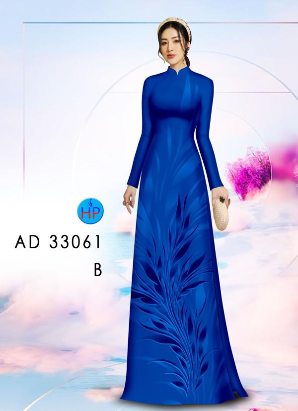 Vải Áo Dài Hoa In 3D AD 33061 5